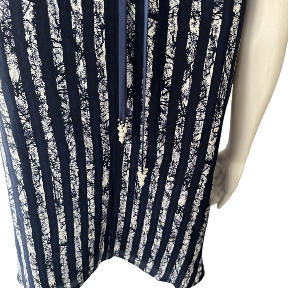 Ann Everett Navy Blue & White Mini Dress One Size - Picture 2 of 6